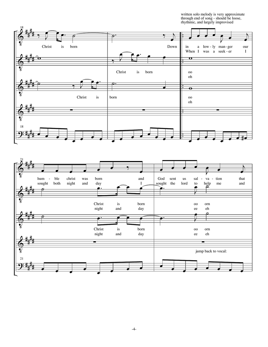 Go Tell It On The Mountain TTBB scores gallery preview page 4