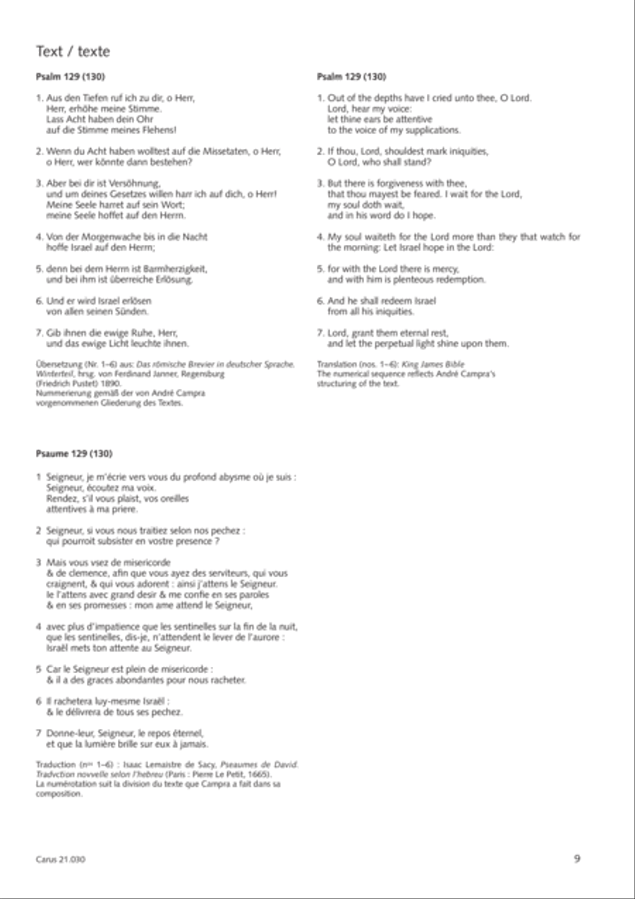 De profundis Men's Choir scores gallery preview page 10