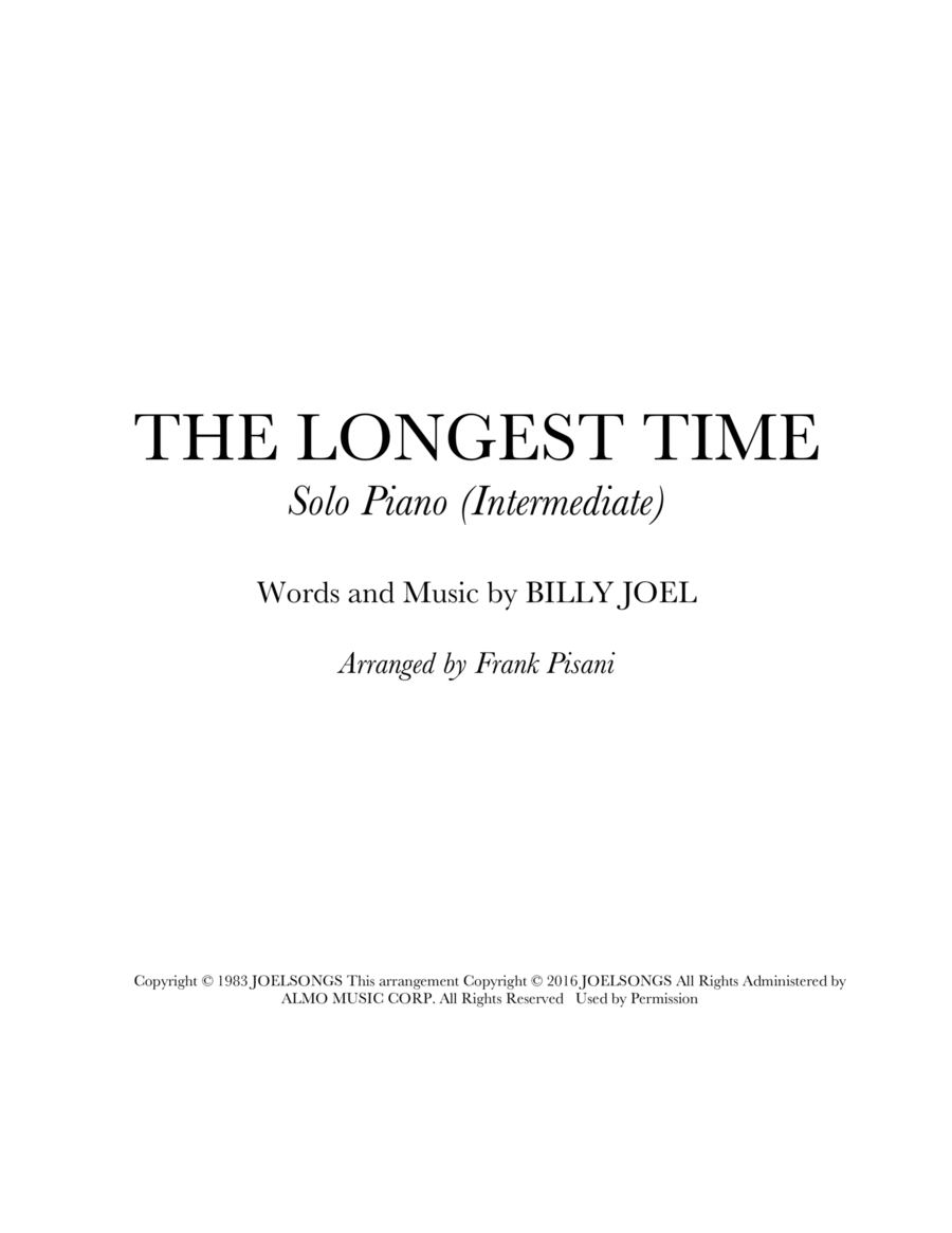 The Longest Time Voice scores gallery preview page 1