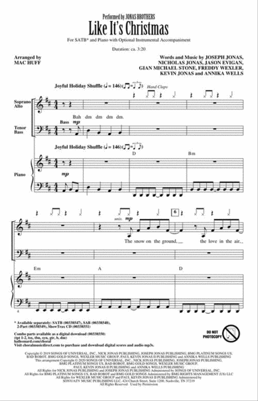 Like It's Christmas Like It's Christmas 4-Part scores gallery preview page 3
