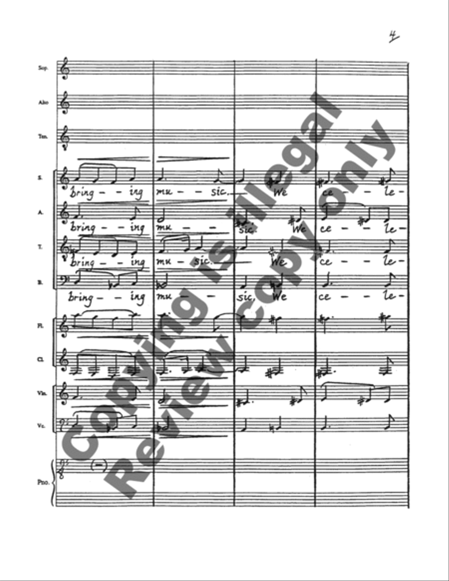Unseen Rain 4-Part scores gallery preview page 11