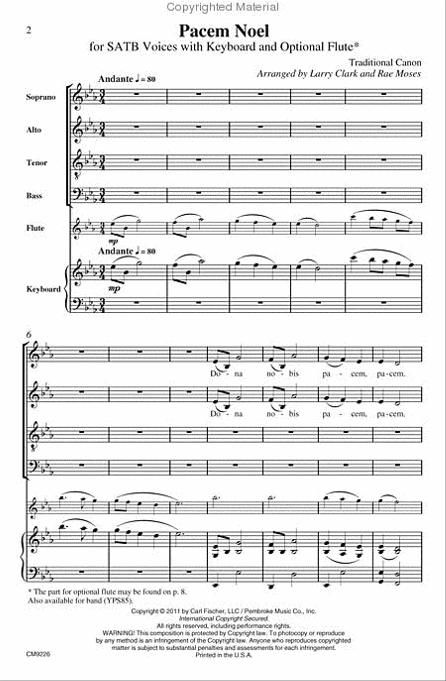 Pacem Noel 4-Part scores gallery preview page 2