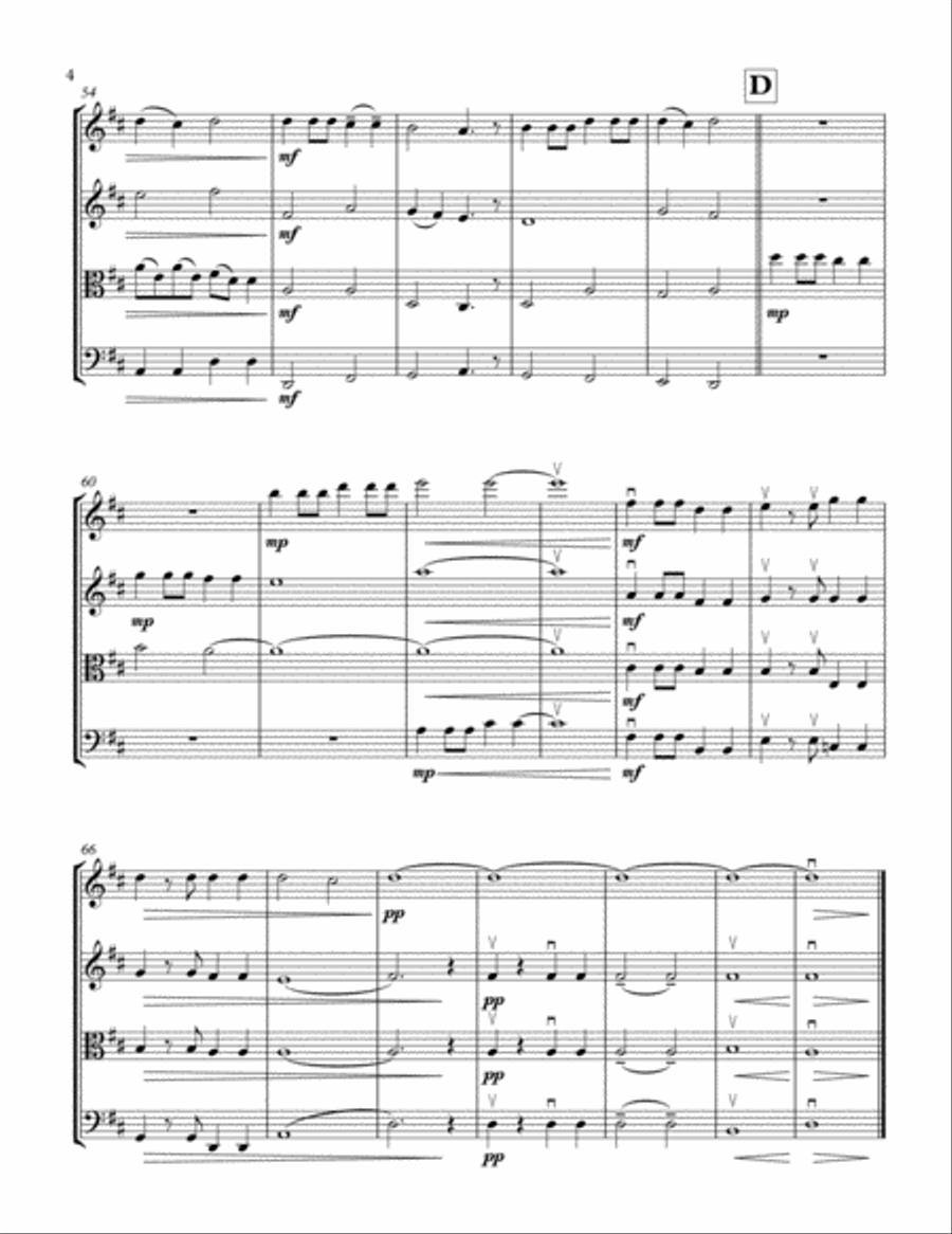 Christ We Do All Adore Thee for String Quartet String Quartet scores gallery preview page 4