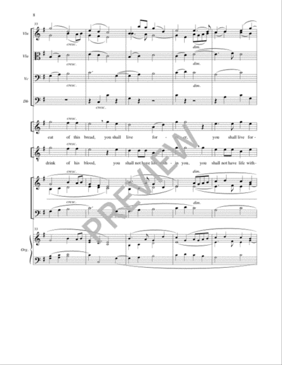 I Am the Bread of Life - Full Score and Parts 4-Part scores gallery preview page 8