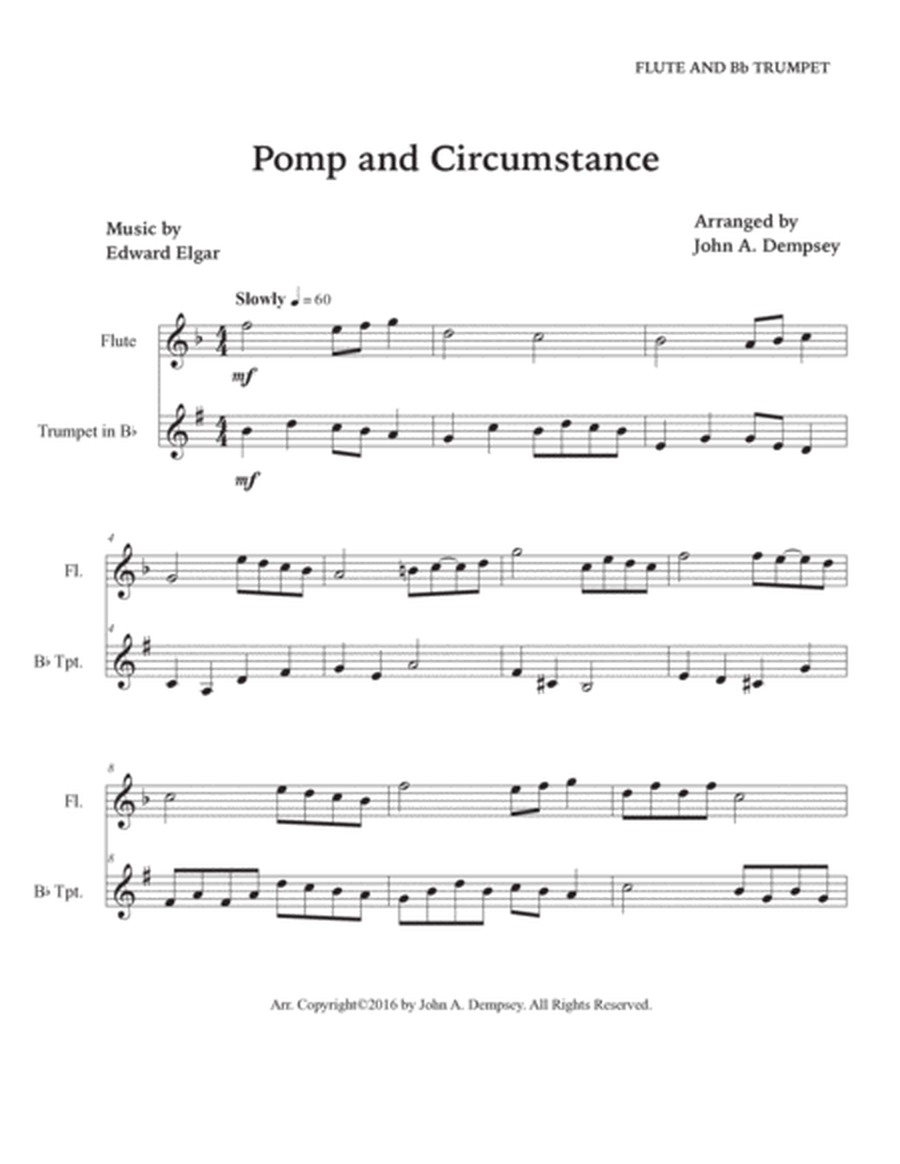 Pomp and Circumstance (Duet for Flute and Trumpet) image number null