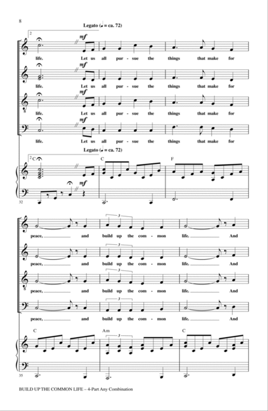 Build Up The Common Life 4-Part scores gallery preview page 6