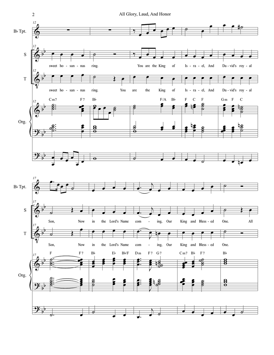All Glory, Laud, And Honor (with 