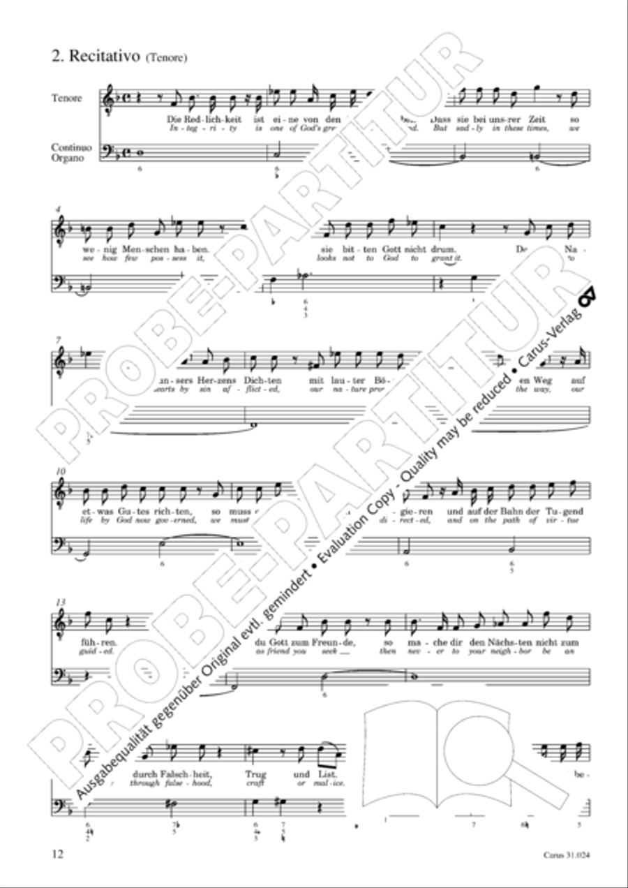 A conscience pure (Ein ungefarbt Gemute) 4-Part scores gallery preview page 13