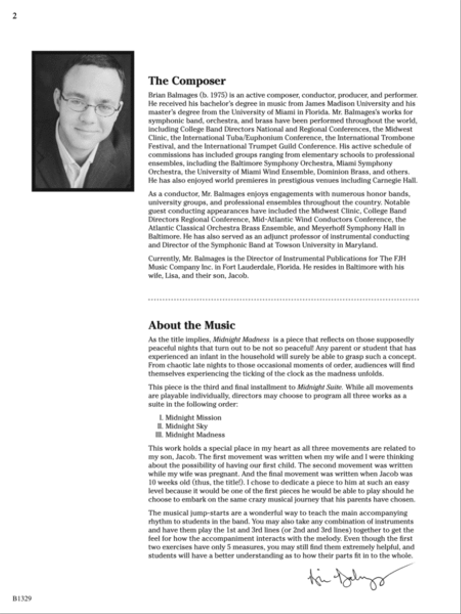 Midnight Madness (from Midnight Suite): Score Concert Band scores gallery preview page 2