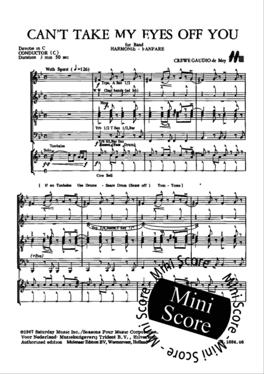 Can't take my Eyes off You Big Band scores gallery preview page 5