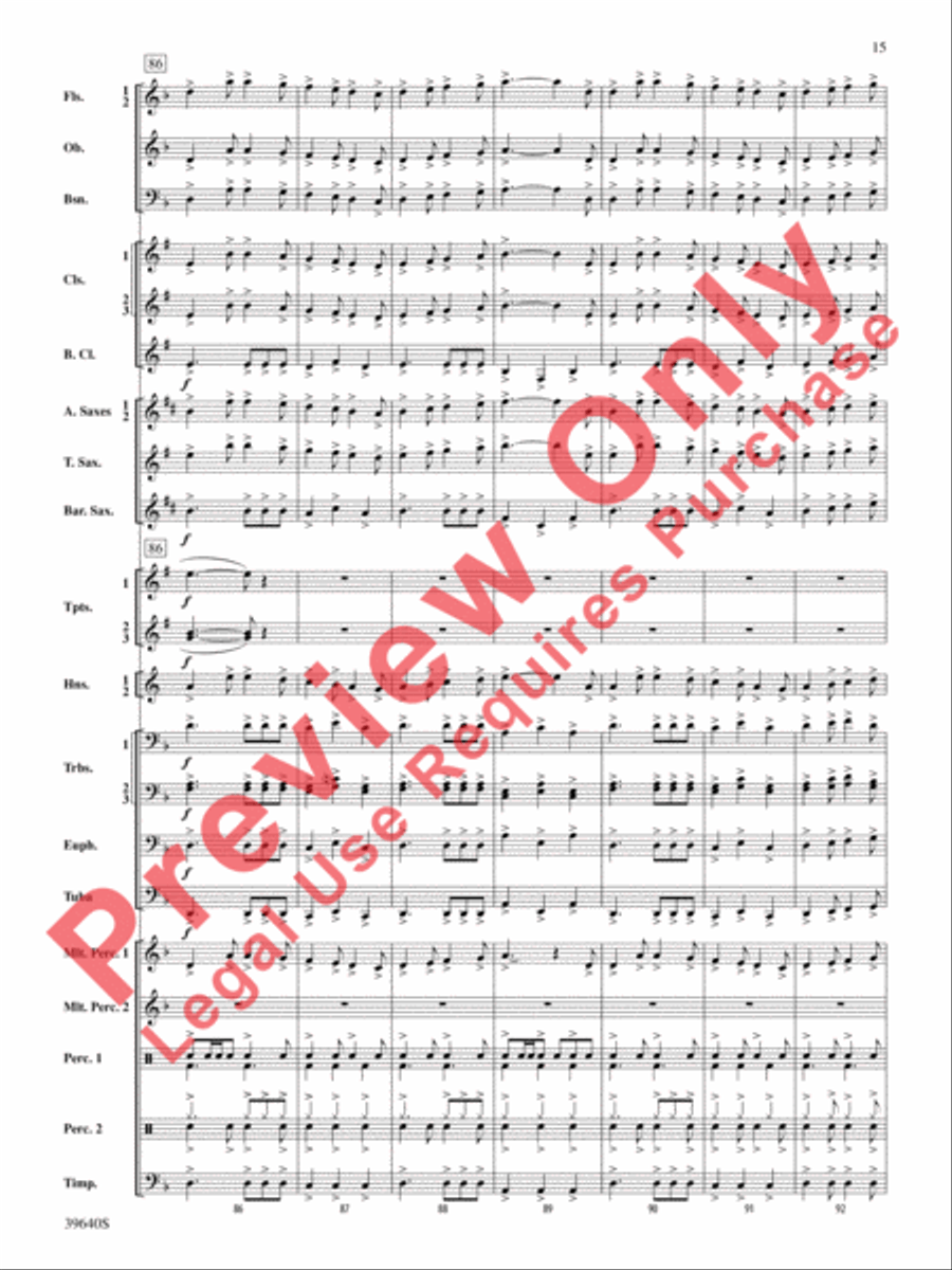 Ancient Carol Variants Concert Band scores gallery preview page 16