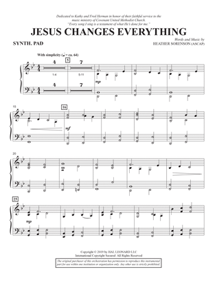 Book cover for Jesus Changes Everything - Synthesizer