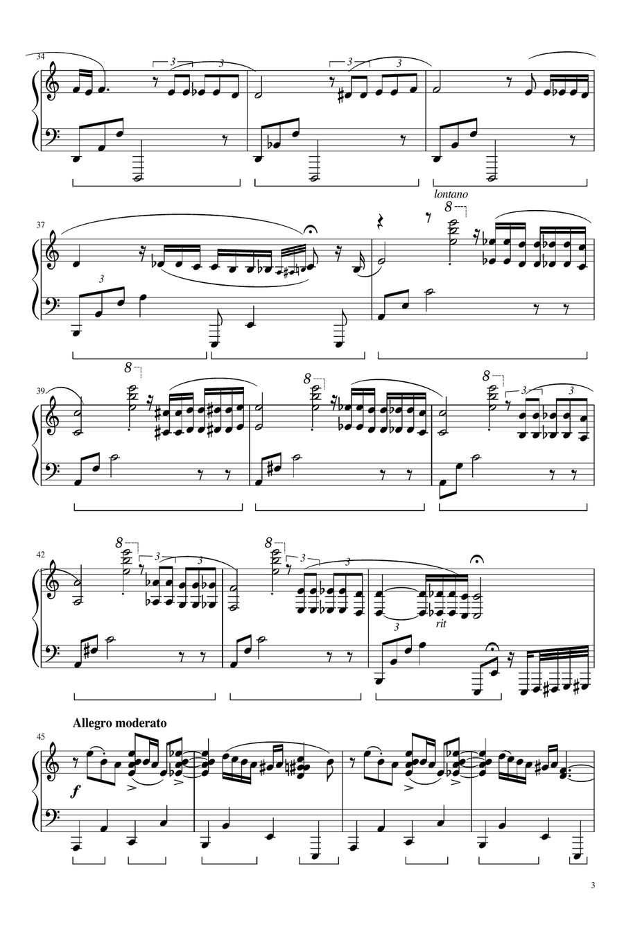 Otoño porteño - Astor Piazzolla (Piano arrangement) Piano scores gallery preview page 3