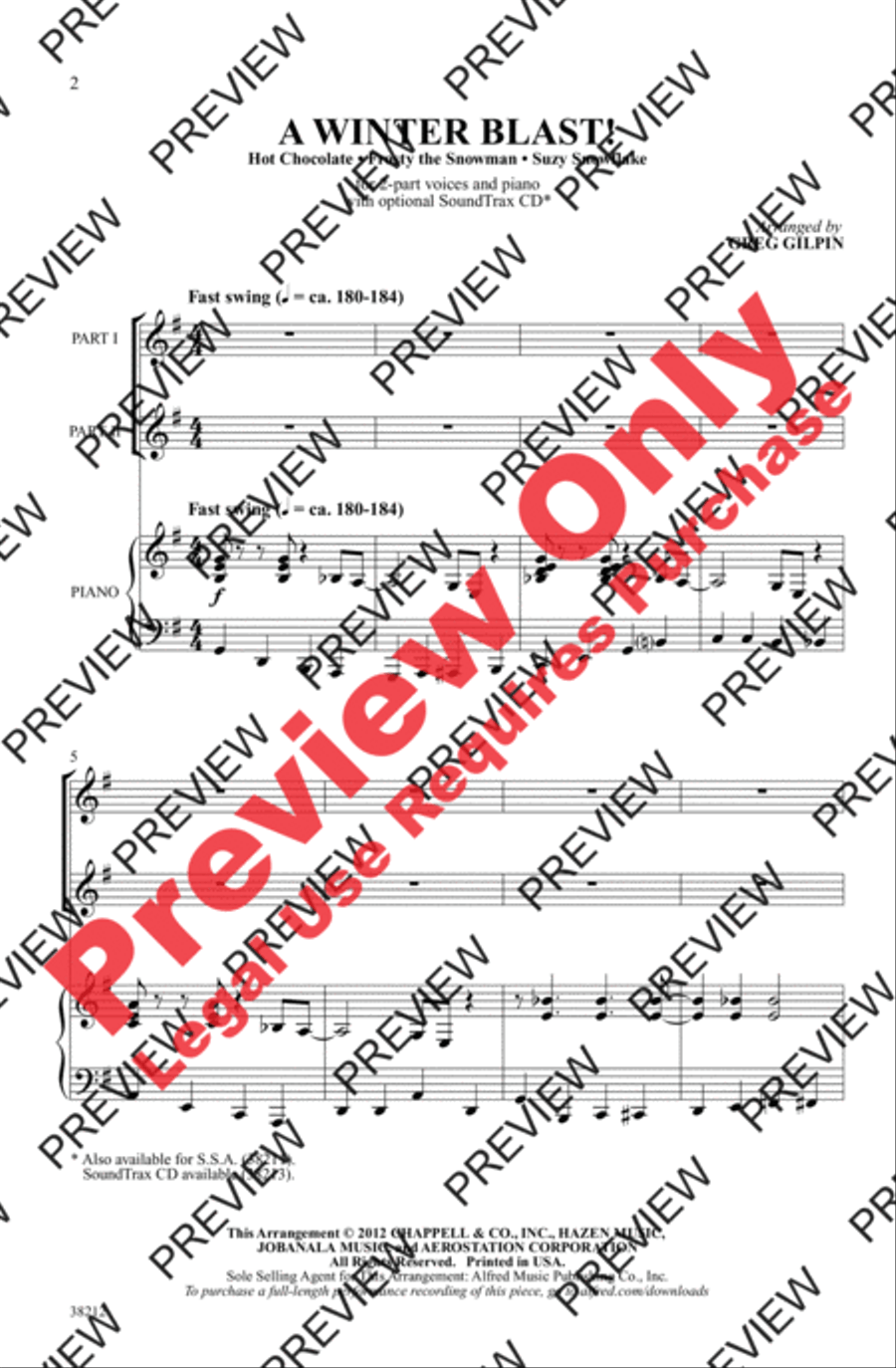 A Winter Blast! 2-Part scores gallery preview page 2