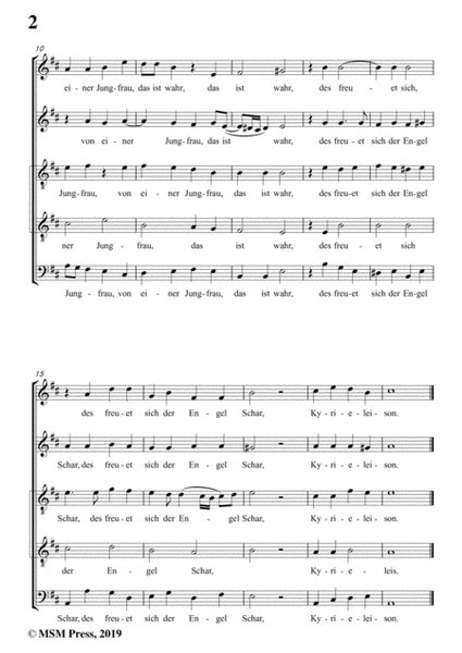 Raselius-Gelobet seist du Jesu Christ,in D Major,for A cappella image number null