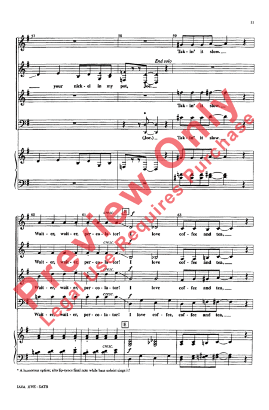 Java Jive 4-Part scores gallery preview page 11