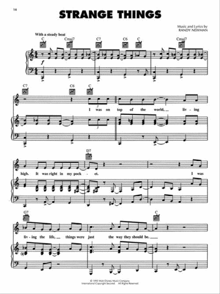 Toy Story Piano, Vocal, Guitar scores gallery preview page 7