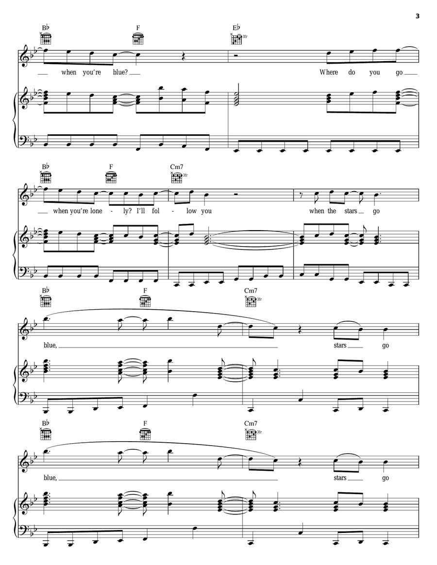 When The Stars Go Blue When The Stars Go Blue Piano, Vocal, Guitar scores gallery preview page 3