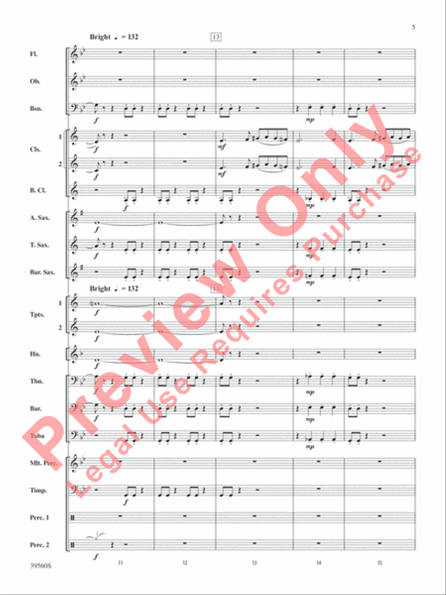 Pyramid of the Sun Pyramid of the Sun Concert Band scores gallery preview page 5
