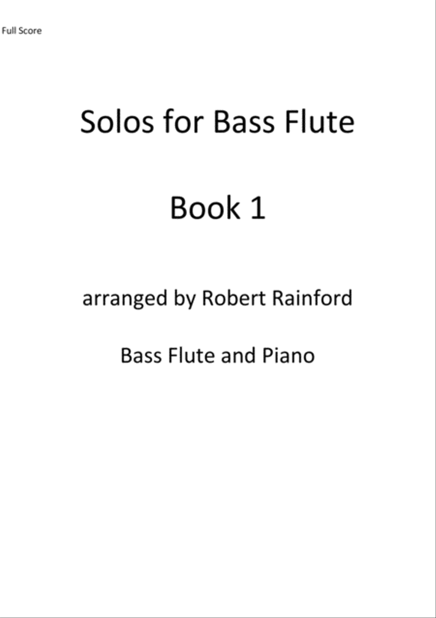 Book cover for Solos for Bass Flute Book 1