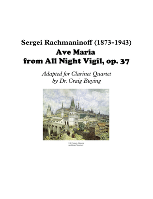 Book cover for Rachmaninoff: Ave Maria for Clarinet Quartet