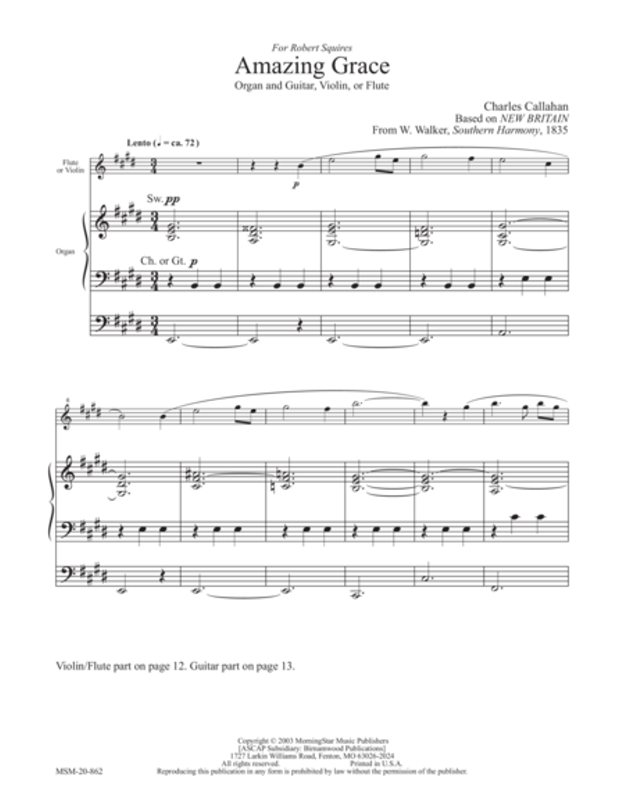 Amazing Grace Amazing Grace Flute scores gallery preview page 1