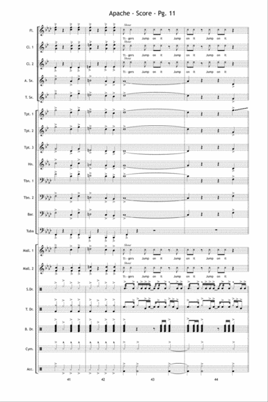 Apache Apache Marching Band scores gallery preview page 12