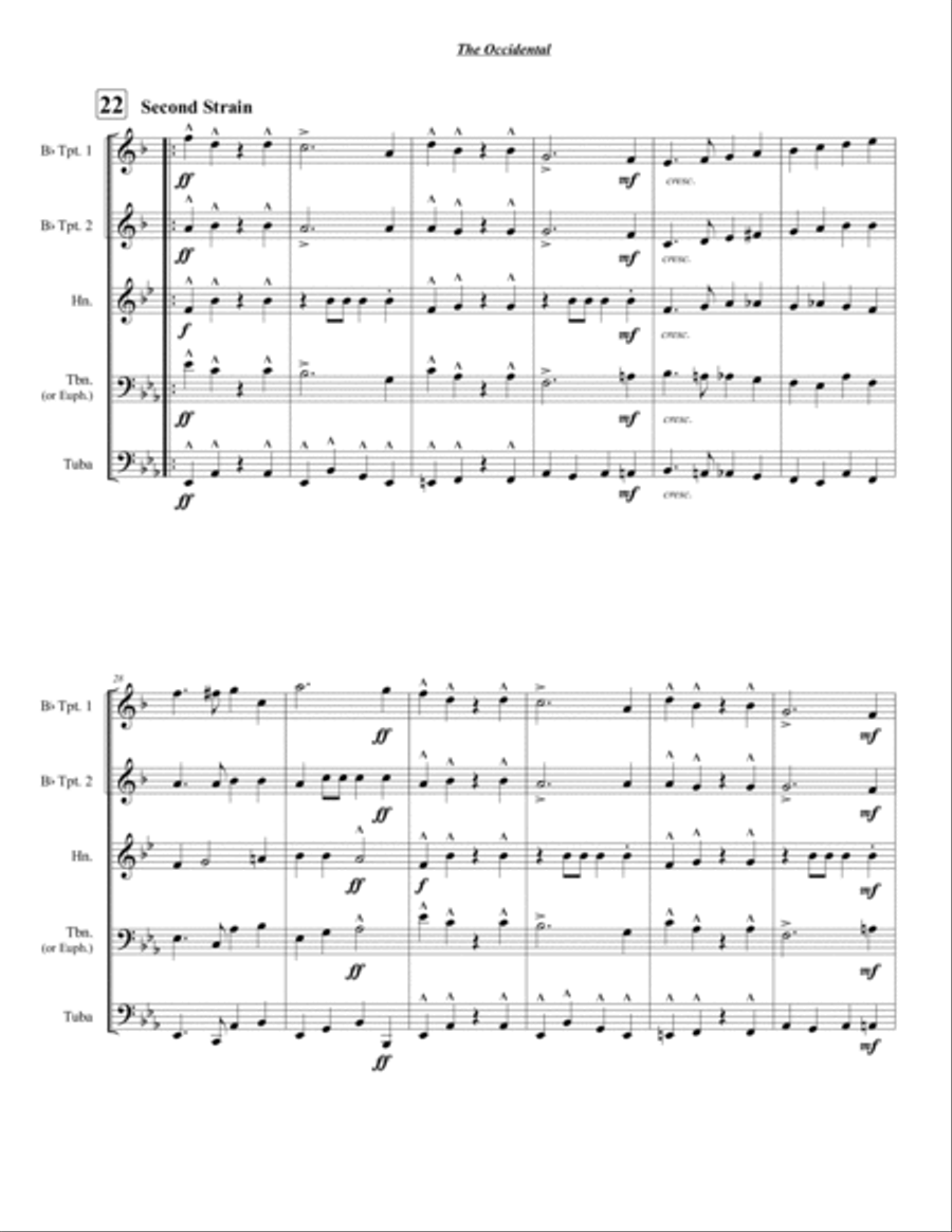 The Occidental Brass Quintet scores gallery preview page 5