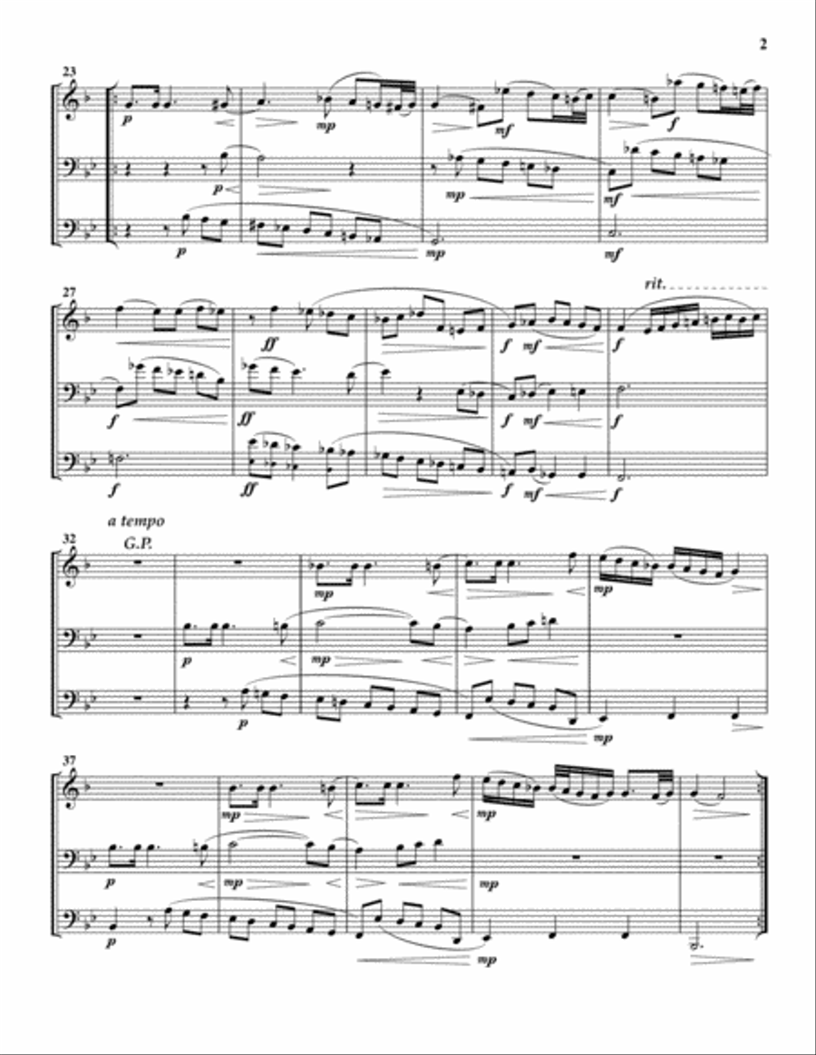 Sonatas K. 421 and K. 544 Brass Ensemble scores gallery preview page 3