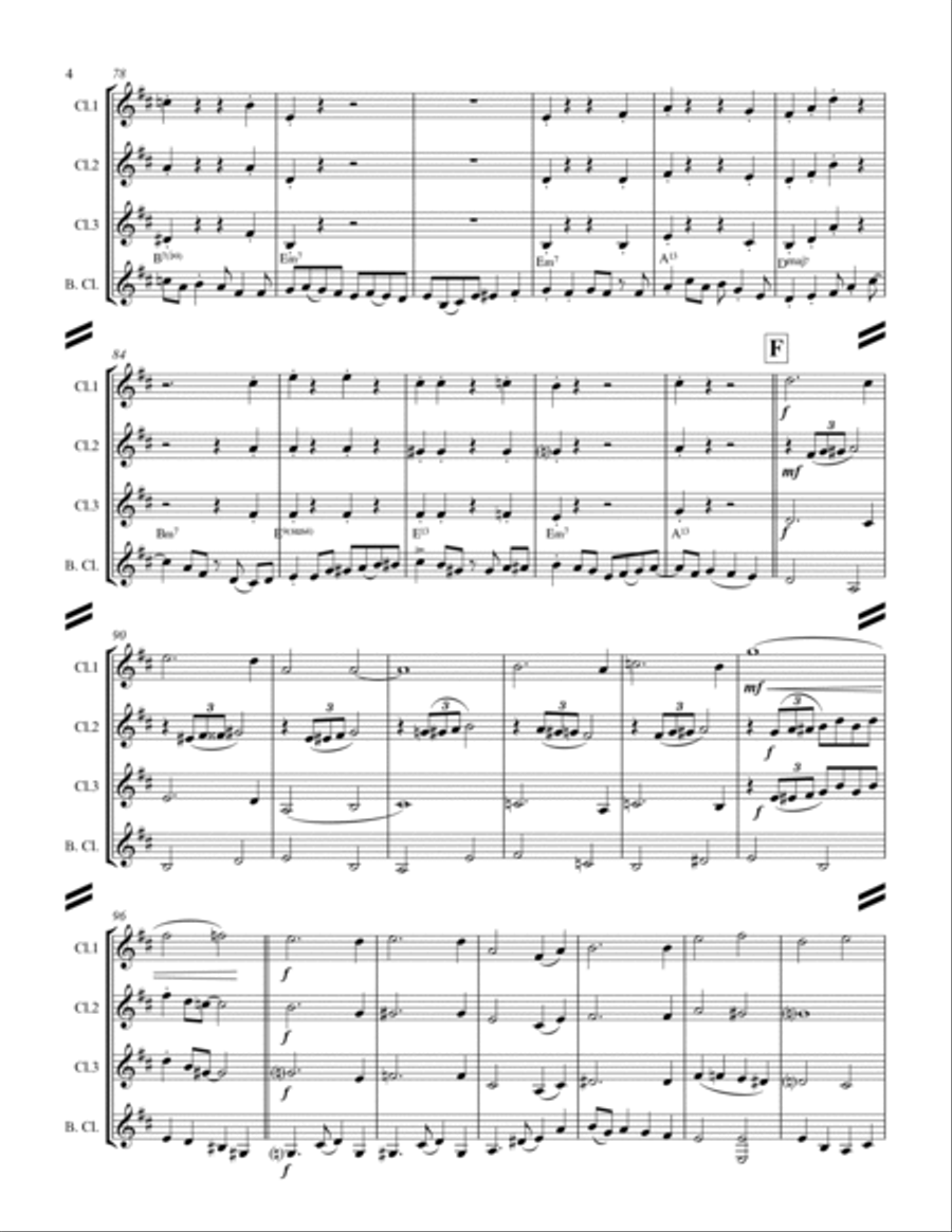 I'll Be Home For Christmas Woodwind Ensemble scores gallery preview page 5