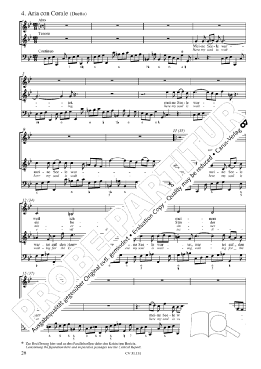 Form the deep, Lord, cried I, Lord, to Thee (Aus der Tiefe rufe ich, Herr, zu dir) 4-Part scores gallery preview page 29