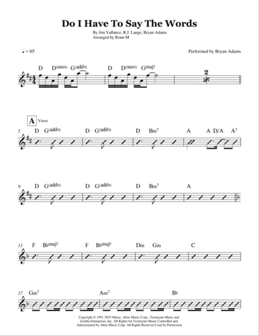 Do I Have To Say The Words? Small Ensemble scores gallery preview page 2
