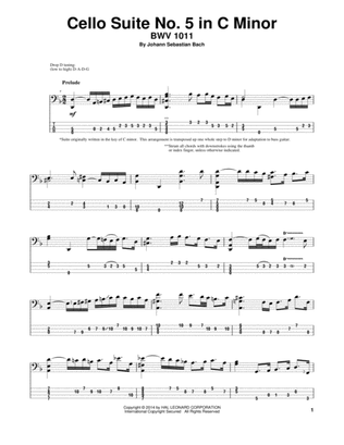 Book cover for Cello Suite No. 5 In C Minor, BWV 1011