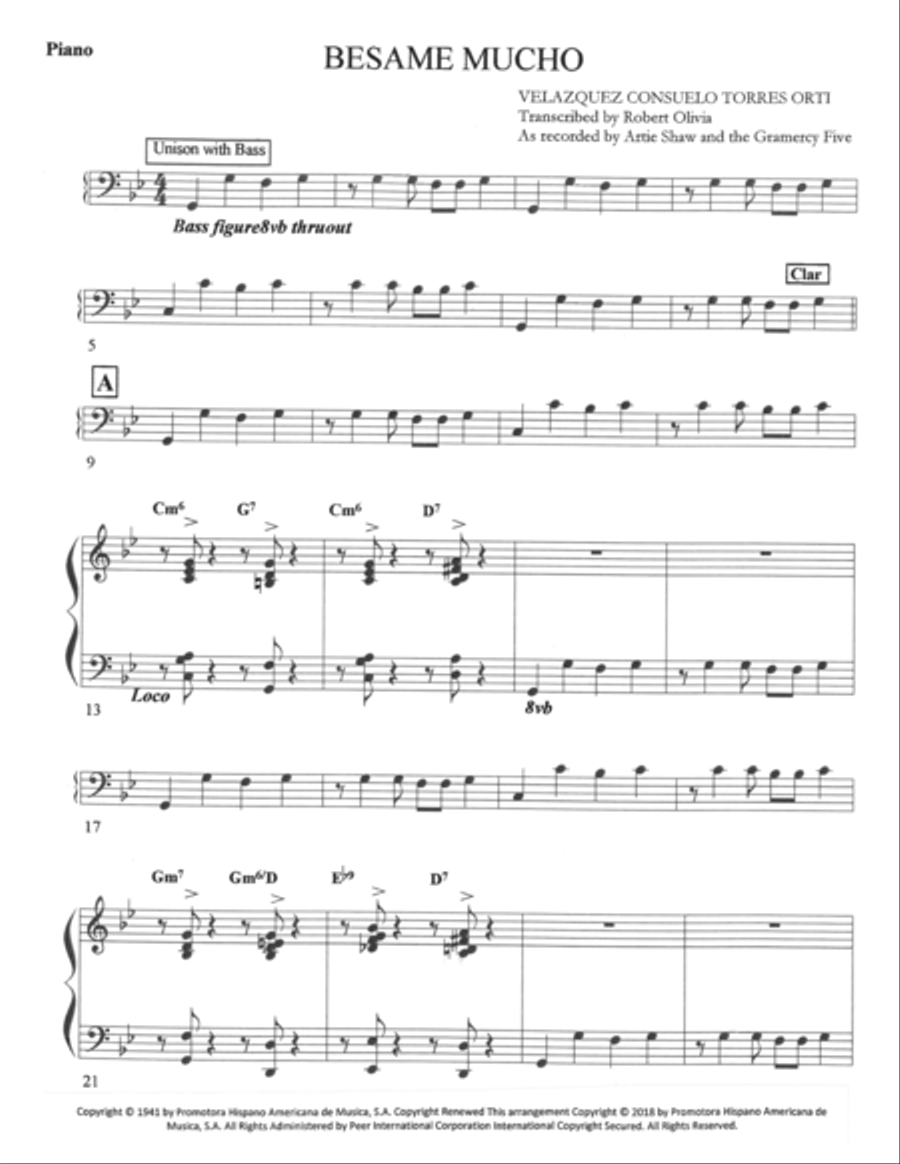 Bésame Mucho Bésame Mucho Jazz Ensemble scores gallery preview page 4