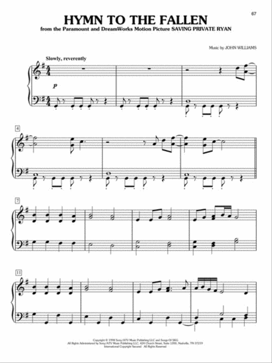 The John Williams Easy Piano Anthology Easy Piano scores gallery preview page 6