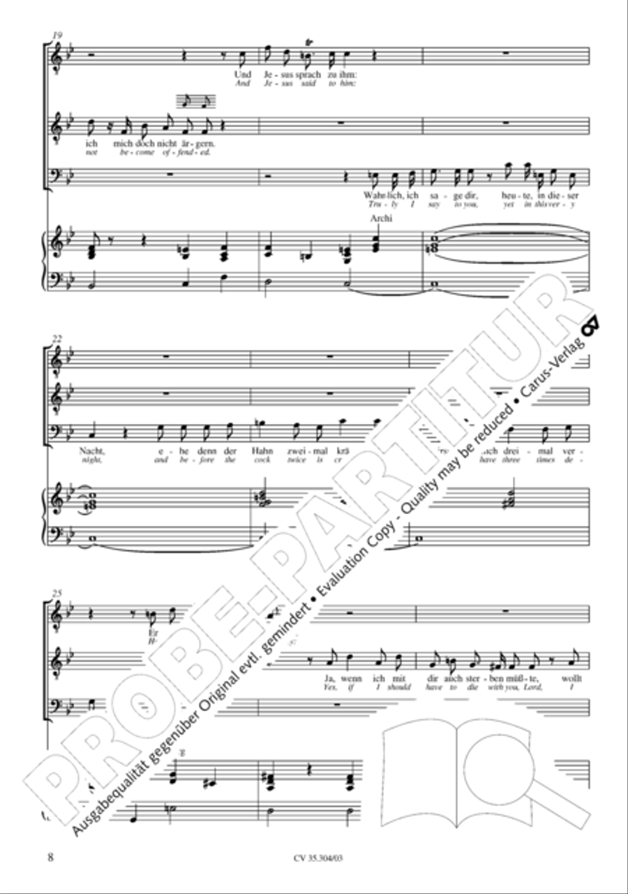 St. Mark Passion (Markus-Passion) 4-Part scores gallery preview page 9