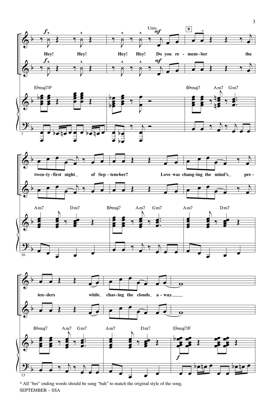 September (arr. Mark Brymer) SSA scores gallery preview page 2