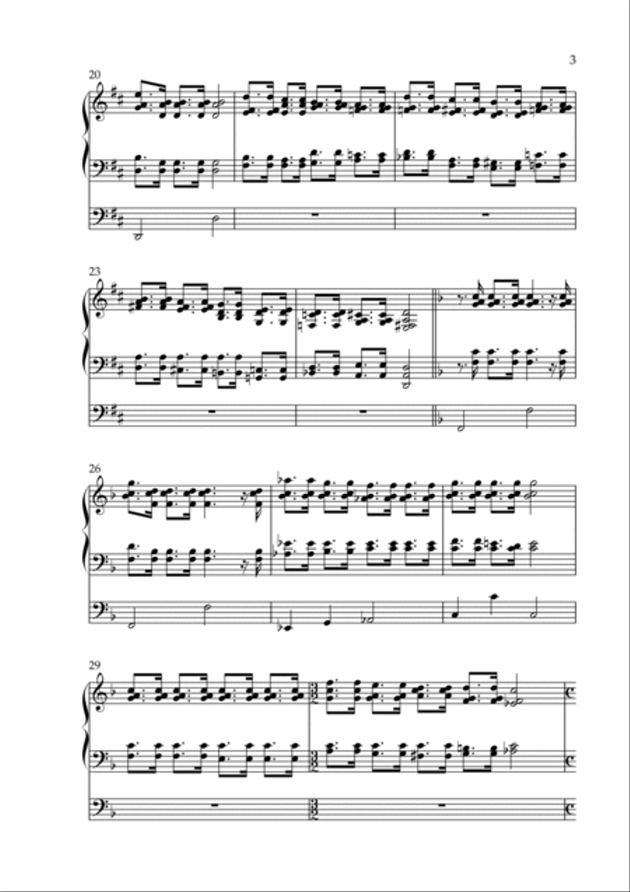 Processional on Lauda Anima, Op. 213 (Organ Solo) by Vidas Pinkevicius Organ Solo scores gallery preview page 3