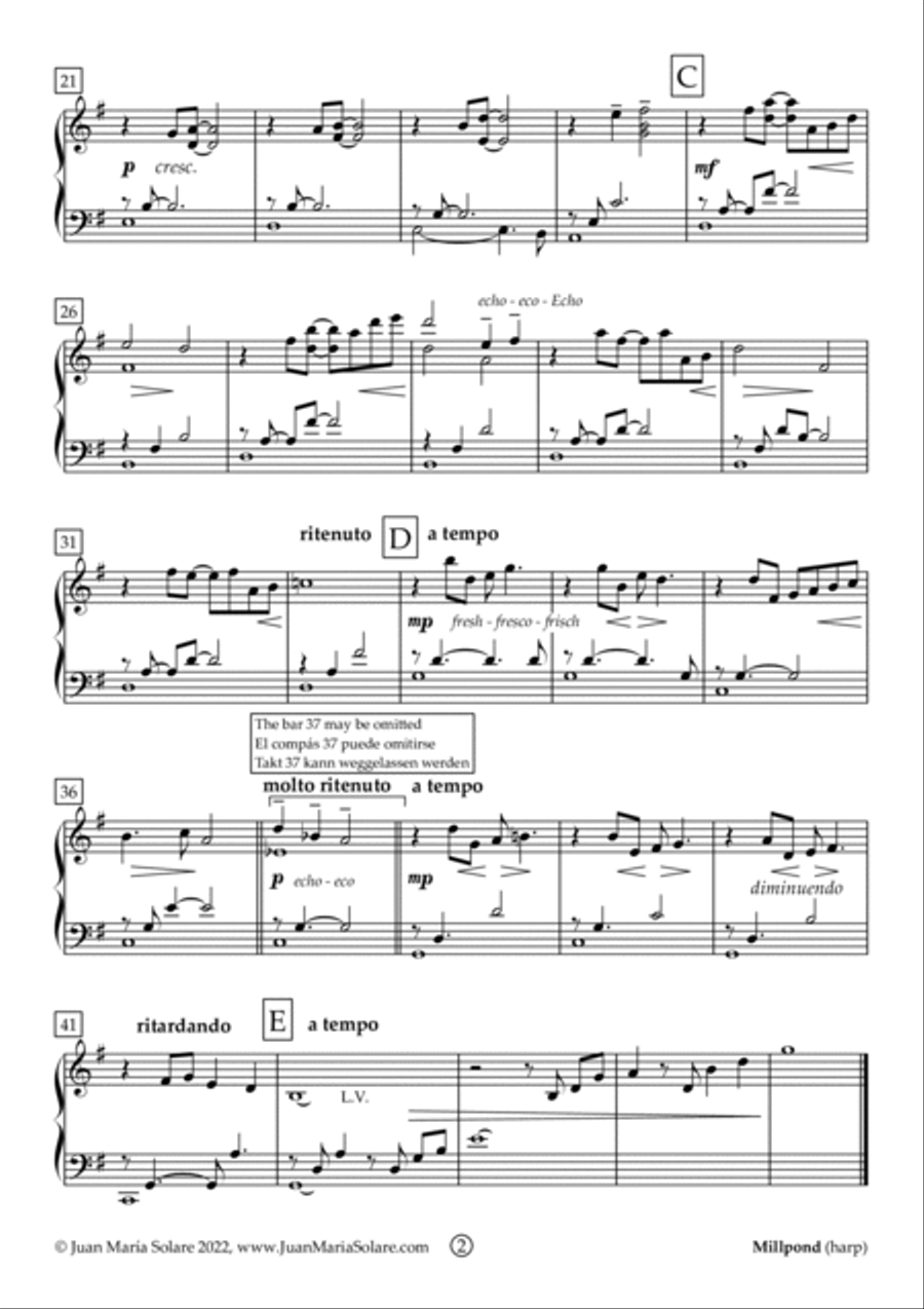 Progressive Empathy [Harp Solo] Harp scores gallery preview page 3