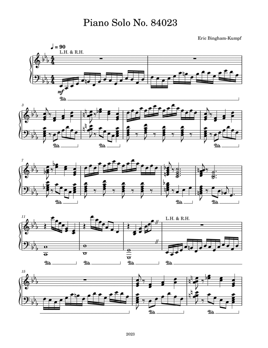 Piano Solo No. 84023 Piano Solo No. 84023 Piano Solo scores gallery preview page 1