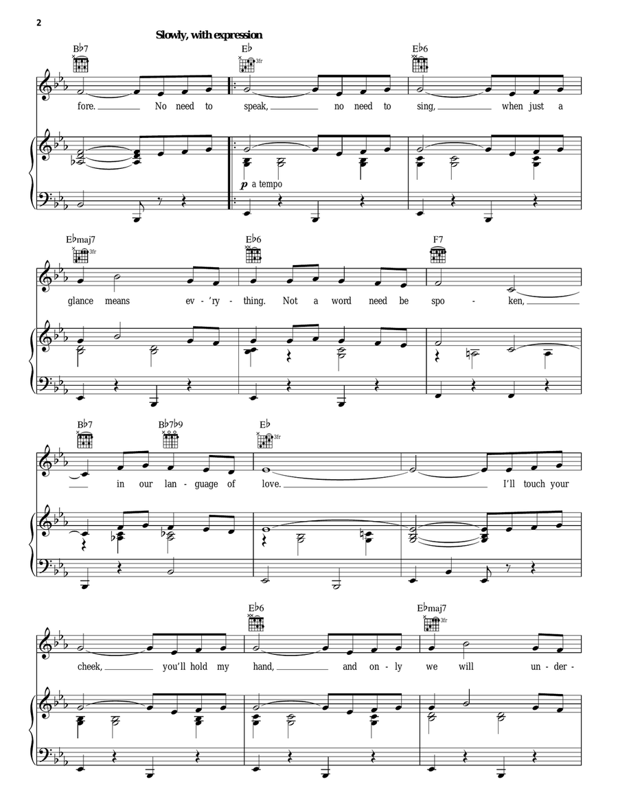 Our Language Of Love Our Language Of Love Piano, Vocal, Guitar scores gallery preview page 2