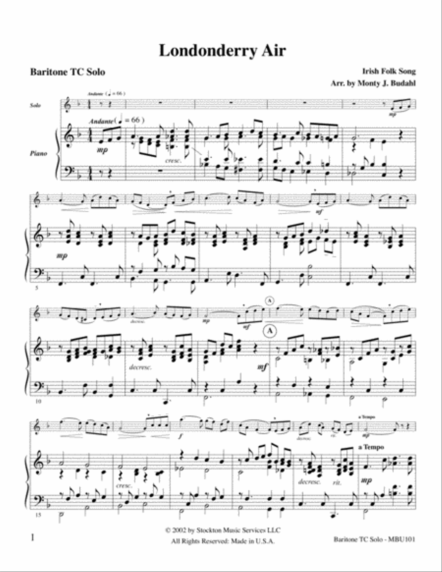 Londonderry Air Baritone Horn TC scores gallery preview page 2