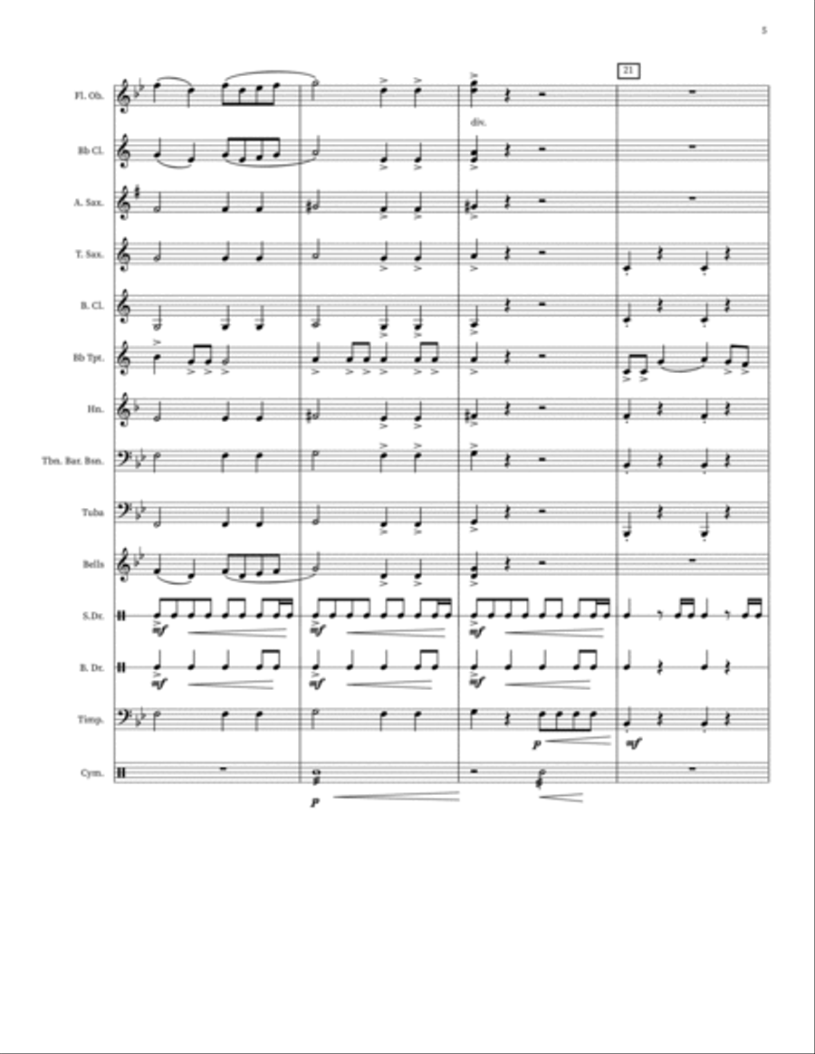Rise Of The Super Trumpets Concert Band scores gallery preview page 5