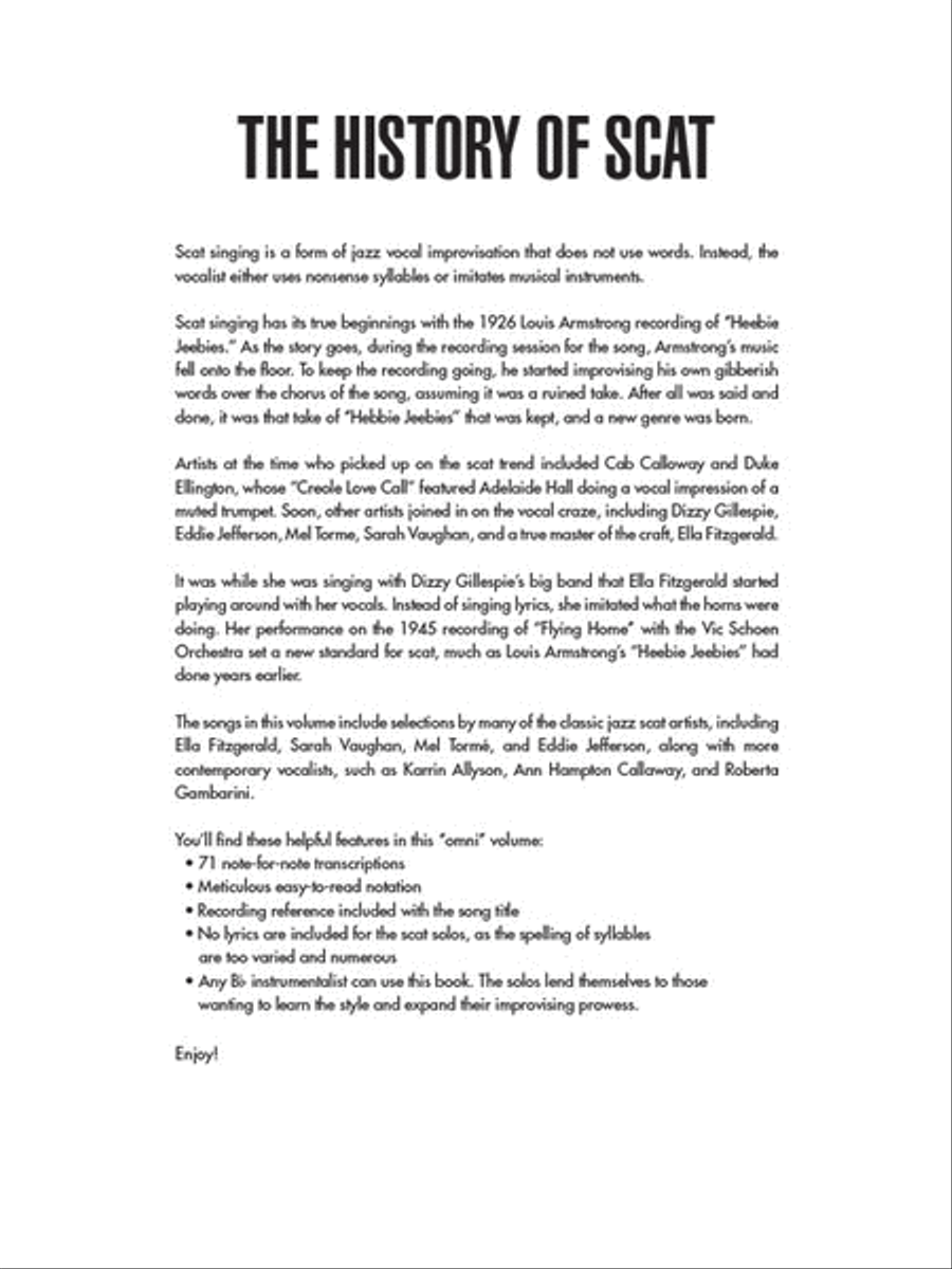 Scat Omnibook Voice scores gallery preview page 2