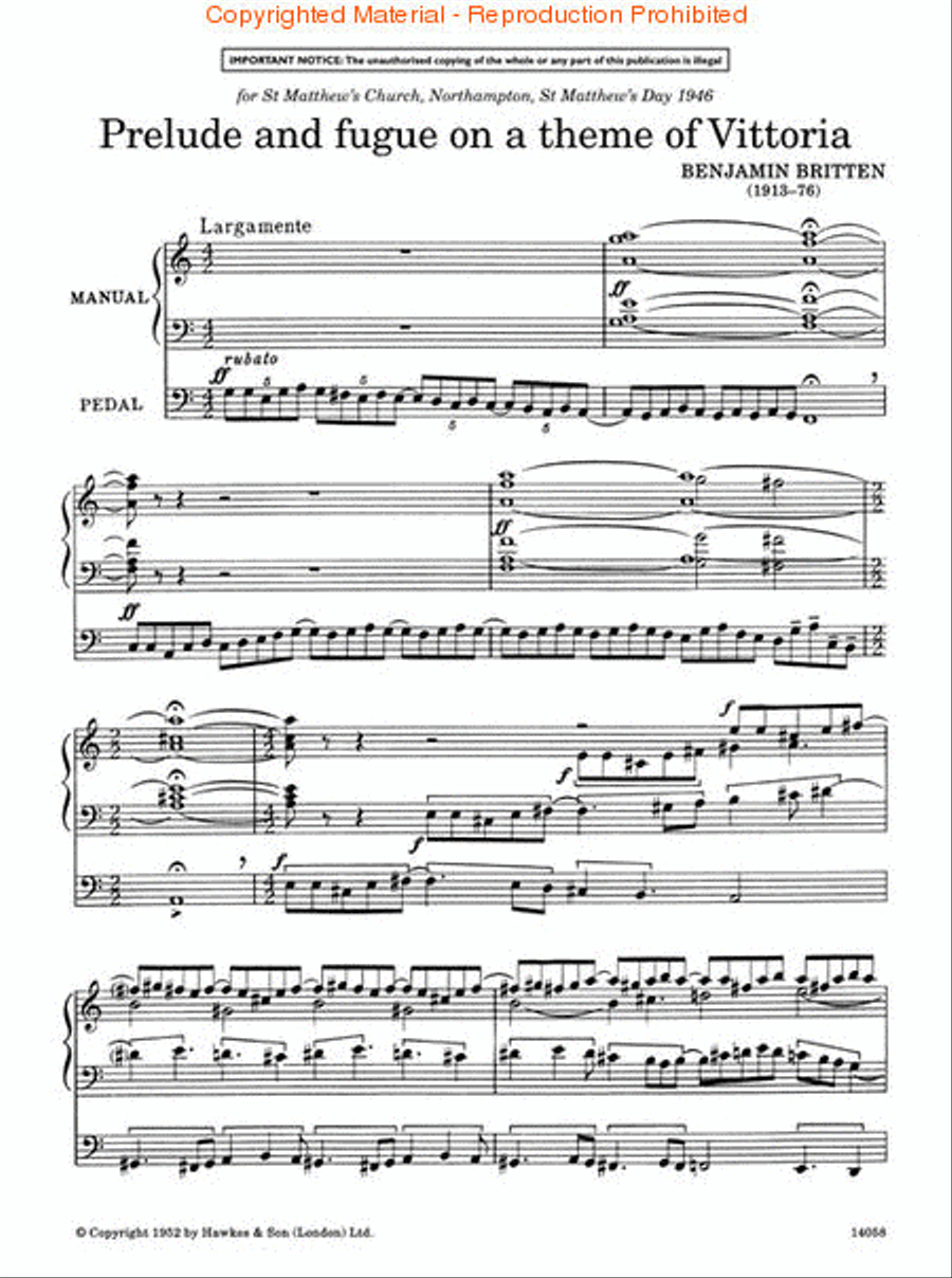Britten for Organ Organ Solo scores gallery preview page 2