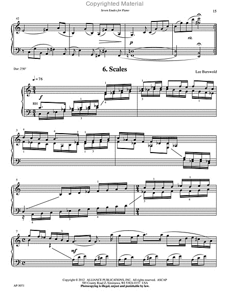 Seven Etudes for Piano image number null