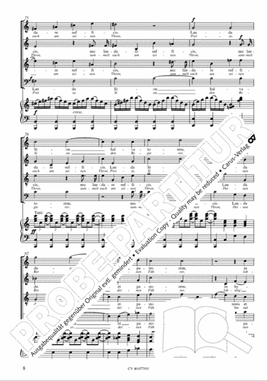Lauda Sion Lauda Sion 4-Part scores gallery preview page 13