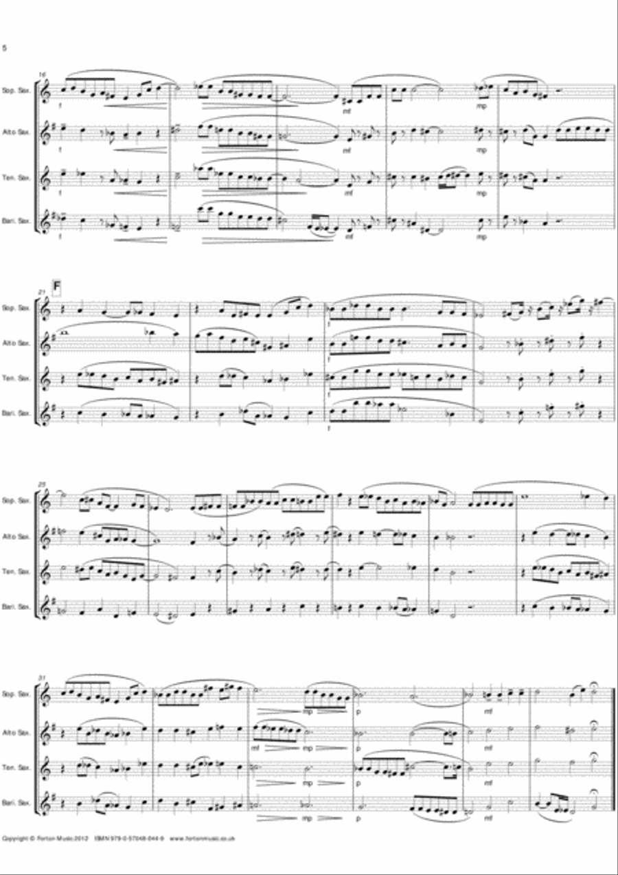 Fortunes Saxophone Quartet scores gallery preview page 6
