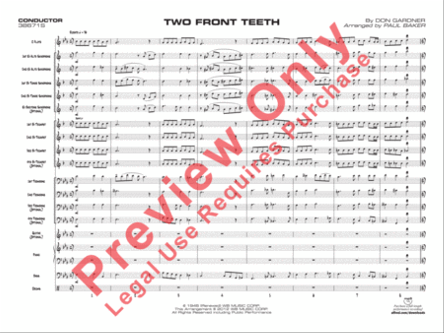 Two Front Teeth Two Front Teeth Jazz Ensemble scores gallery preview page 24