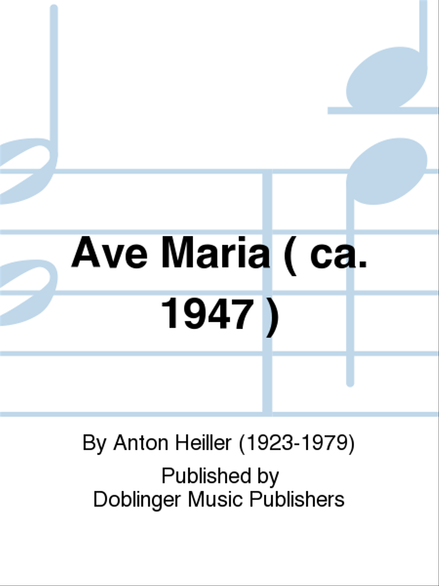 Ave Maria ( ca. 1947 ) Ave Maria ( ca. 1947 ) Voice scores gallery preview page 1
